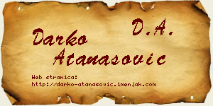 Darko Atanasović vizit kartica